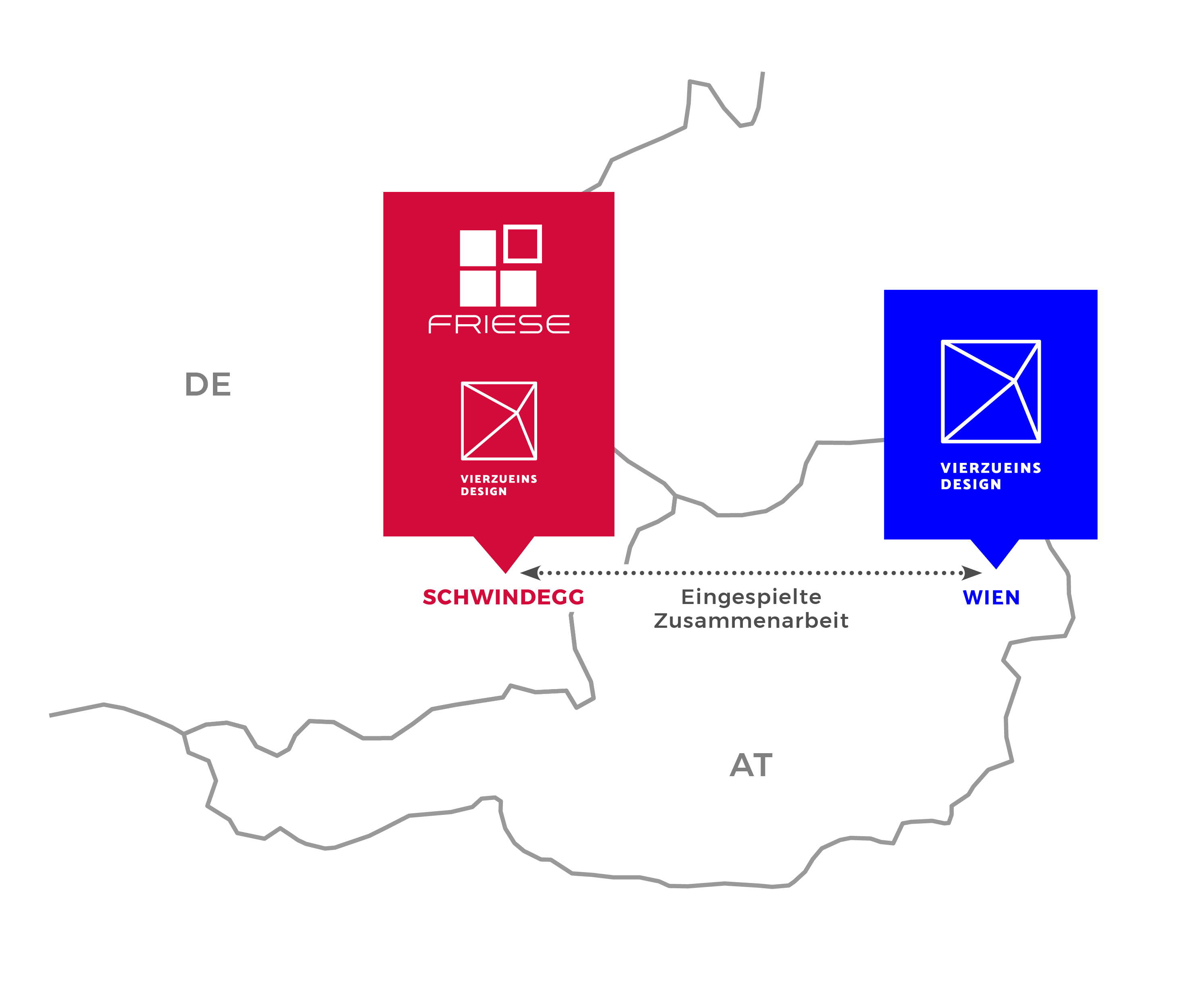 Vierzueins Design Kooperation Tischlerei Friese